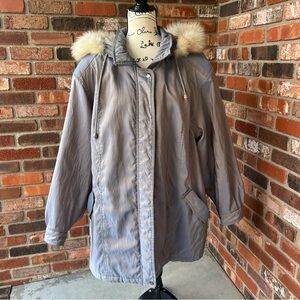 FORECASTER OF BOSTON PURPLE TAN METALLIC JACKET COAT SIZE 2X